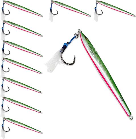 120g Offshore Jigs - Multi Species. Packs: 1, 5, 10. Green, Pink. Pro-Grade. in Saudi Arabia