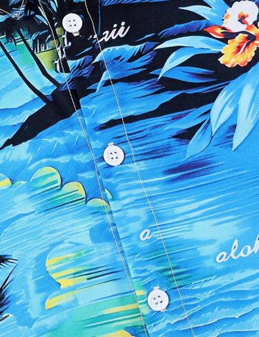 Yimoon Boys Hawaiian Shirt Floral Tropical Beach Button أسفل قمصان القميص الصيف Aloha قميص 6-13T in Kuwait