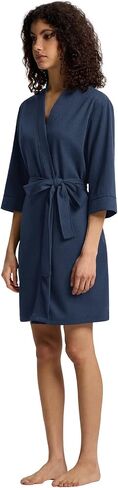 SIORO Women's Waffle Knit Lightweight Robe, Short Kimono Bathrobe with Pockets, Soft 3/4 Sleeve Loungewear for Spa & Summer in Kuwait