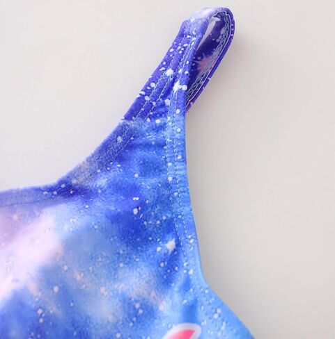 Akokvlar Girl One Piece Swimsuit Rainbow Mermaid Bathing Suit Floral Swimwear in Kuwait