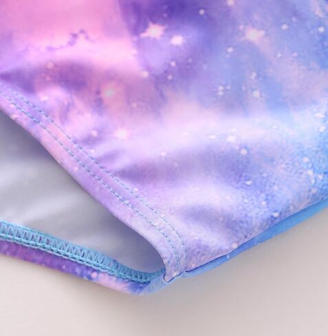 Akokvlar Girl One Piece Swimsuit Rainbow Mermaid Bathing Suit Floral Swimwear in Kuwait