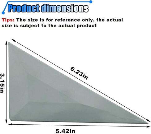 5pcs Triangle Contour Squeegee Window Window Tint - Small Squeegee Card Scriper Vinyl Wrap Tool Kit - Corner Squeegee Window Tint Squeegee لتركيب فيلم "رمادي) للتثبيت (رمادي) in Kuwait