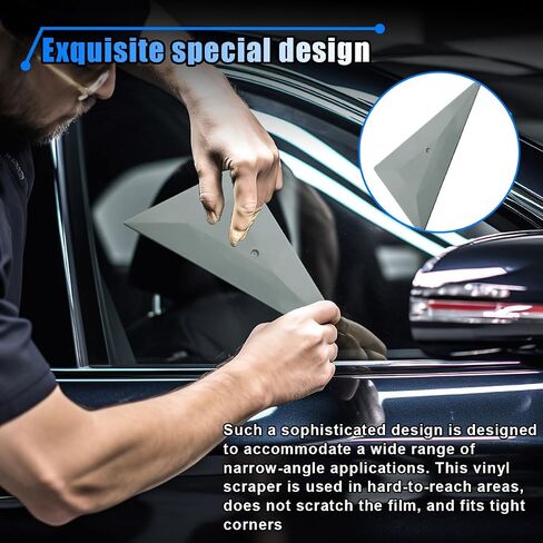 5pcs Triangle Contour Squeegee Window Window Tint - Small Squeegee Card Scriper Vinyl Wrap Tool Kit - Corner Squeegee Window Tint Squeegee لتركيب فيلم "رمادي) للتثبيت (رمادي) in Kuwait