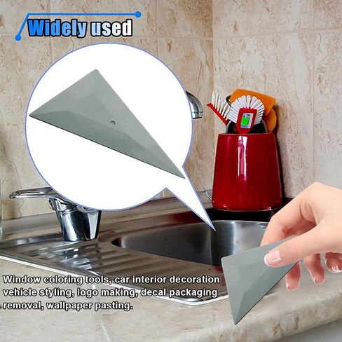 5pcs Triangle Contour Squeegee Window Window Tint - Small Squeegee Card Scriper Vinyl Wrap Tool Kit - Corner Squeegee Window Tint Squeegee لتركيب فيلم "رمادي) للتثبيت (رمادي) in Kuwait