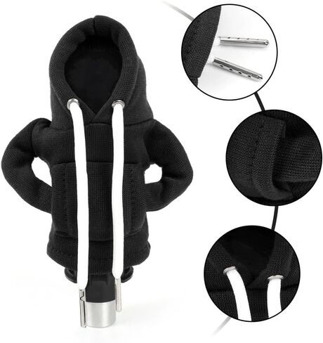 Car Gear Shift Hoodie, Gear Shift Cover Car Cup Coaster Set, Universal Car Shift Knob Hoodie, Mini Hoodie Automotive Interior Cute Gadgets Accessories (US Flag Gear Shift Cover+Red Coaster) in Saudi Arabia
