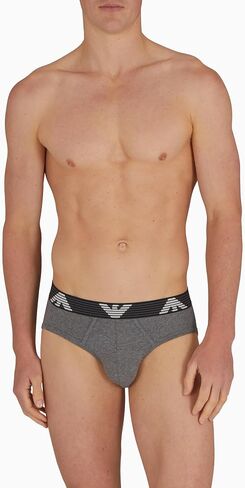 Emporio Armani Men's Textured Logo Band Brief in Saudi Arabia