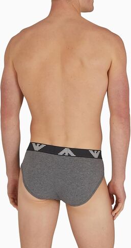 Emporio Armani Men's Textured Logo Band Brief in Saudi Arabia