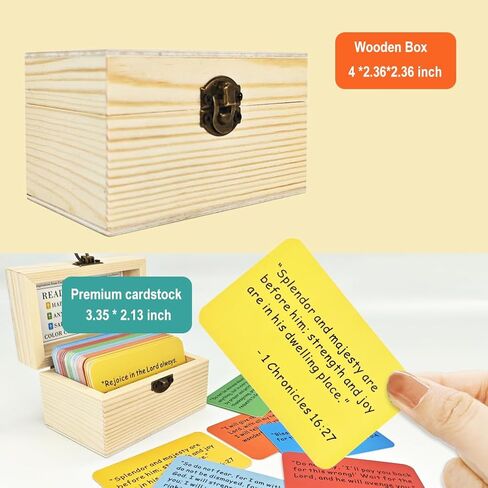 بطاقات آية الكتاب المقدس مربع خشبي اقرأني عندما ... 90 pcs Niv Bible Asses Card Card Prayer Cards for Preftions and Comfint in Kuwait