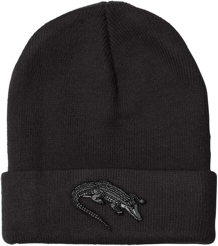 Custom Beanies for Men Gator Florida Swamp Embroidery Winter Hats for Women Acrylic Skull Cap 1 Size in Saudi Arabia