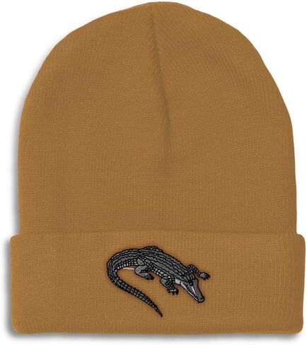 Custom Beanies for Men Gator Florida Swamp Embroidery Winter Hats for Women Acrylic Skull Cap 1 Size in Saudi Arabia