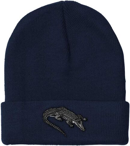 Custom Beanies for Men Gator Florida Swamp Embroidery Winter Hats for Women Acrylic Skull Cap 1 Size in Saudi Arabia