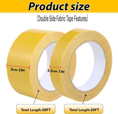 Double Sided Fabric Tape Heavy Duty Mounting Tape 0.79" x 66FT Resistente Clear Super Sticky Body Tape with Fiberglass Mesh High Tack Strong Adhesive for Fashion Clothes Carpet Arts in Saudi Arabia