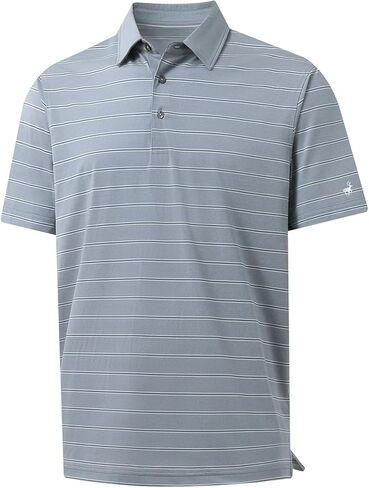 قمصان بولو روان للرجال جاف في الأداء Heather Stripe Golf Polo Moistur in Kuwait
