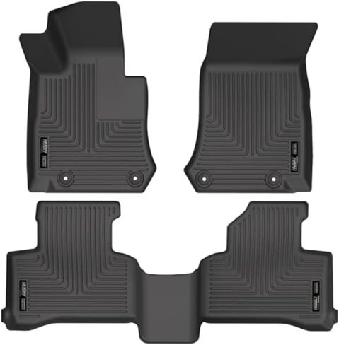 Husky Liners Weatherbeater Floor Mats | Fits 2020 - 2024 Mercedes-Benz GLE350, GLE450, GLE63 AMG S | Front & 2nd Row, 3-pc Black - 95491 in Saudi Arabia
