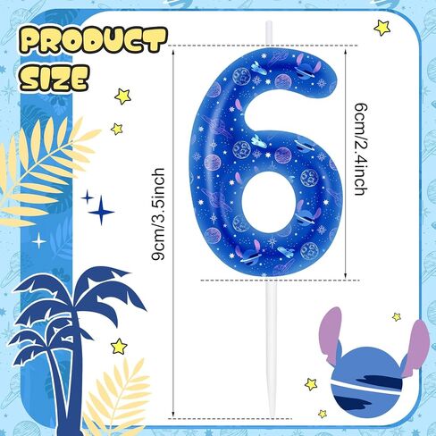 شمعة عيد ميلاد الكرتون السابعة شمعة شمعة أنيمي شموع رقم شمعة كعكة عيد ميلاد زرقاء تتولى الكعكة للأولاد فتيات الأطفال مستلزمات الحفلات (رقم 7) in Kuwait