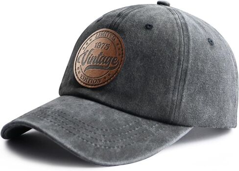 Limited Edition 1935 1945 1955 1965 1975 1985 1995 Hat for Men Women, Vintage Adjustable Leather Patch Baseball Cap in Saudi Arabia