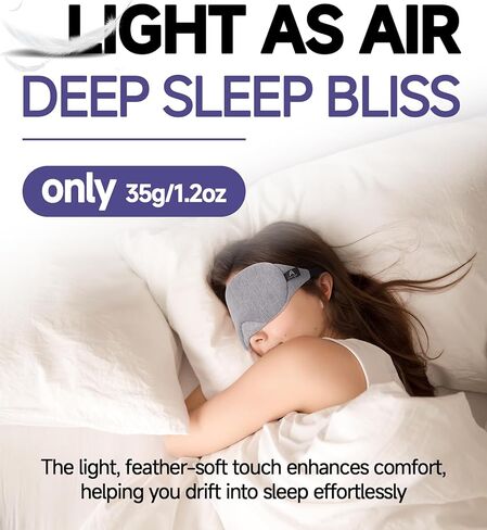 Mavogel Cotton Sleep Mask - 100% Handmade, Light Blocking Sleep Eye Mask with Updated Bending Nose Design, Soft Sleeping Mask for Women Men, for Sleep/Office/Naps, with Travel Pouch (Sunrise Orange) in Kuwait