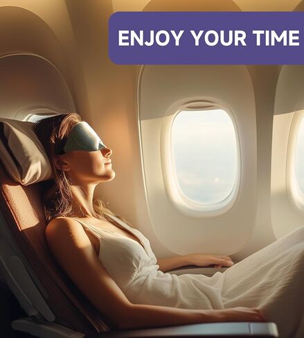 Mavogel Cotton Sleep Mask - 100% Handmade, Light Blocking Sleep Eye Mask with Updated Bending Nose Design, Soft Sleeping Mask for Women Men, for Sleep/Office/Naps, with Travel Pouch (Sunrise Orange) in Kuwait