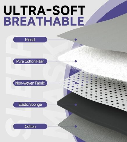 Mavogel Cotton Sleep Mask - 100% Handmade, Light Blocking Sleep Eye Mask with Updated Bending Nose Design, Soft Sleeping Mask for Women Men, for Sleep/Office/Naps, with Travel Pouch (Sunrise Orange) in Kuwait