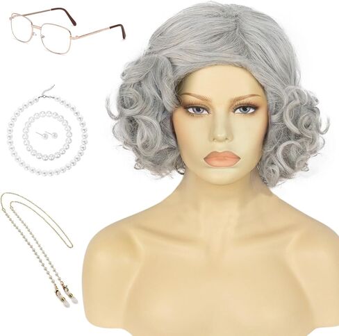 Colonial Women Halloween Victorian Cosplay Costume Wigs Vintage Beehive Girls(Platinum Blonde) in Saudi Arabia