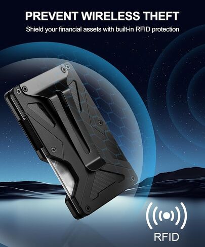 ONLOOKER Wallet for Men, Slim Tactical Wallet - Minimalist Aesthetics, Holds up to 15 Cards, RFID Safe, Blocks Chip Readers, Aluminum Wallet with Money Clip in Saudi Arabia