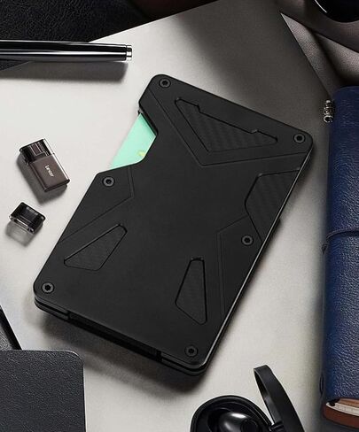 ONLOOKER Wallet for Men, Slim Tactical Wallet - Minimalist Aesthetics, Holds up to 15 Cards, RFID Safe, Blocks Chip Readers, Aluminum Wallet with Money Clip in Saudi Arabia