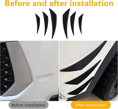 6 أجهزة كمبيوتر مفسد المصد للسيارات ، فاصل الشفة الأمامي للوفير ، وزينة فخرية مضادة للخلع ، طقم تعديل السيارات العالمي (ألياف الكربون أسود) in Saudi Arabia