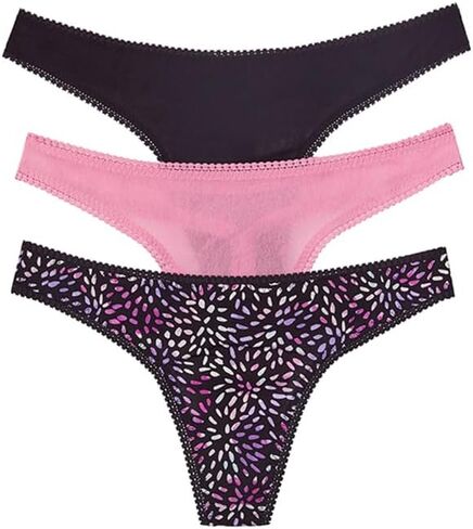 OnGossamer Women's Mesh Hip 3 Pack Thong Panties - Champagne, Small/Medium in Saudi Arabia