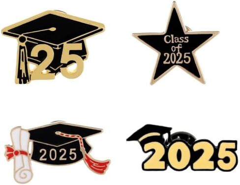 2025 Graduation Brooch Pin Graduation Cap Enamel Badges Class of 2025 Graduation Pins Last Day of School Teacher Students Graduation Gifts in Saudi Arabia