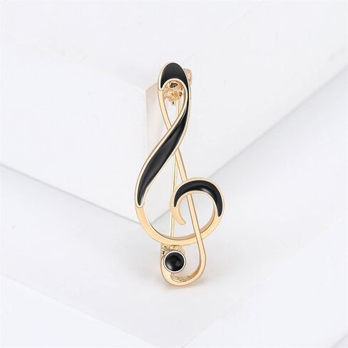 أزياء ملاحظة موسيقى بروش طية صدر السترة للنساء الرجال الأنيقة الموسيقية treble g clef corsage brouches وشاح السترات الثياب بدلة قميص قبعة قبعة بسيطة إكسسوارات رقيقة عيد ميلاد مجوهرات الزفاف المجوهرات in Kuwait
