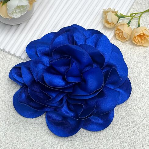 7.5in Extra Large Rose Brooch Exquisite Shiny Satin Camellia Brooch Oversized Flower Brooch Lapel Pin,Suitable for Women Dance Banquet Wedding Hair Clothing Accessories in Saudi Arabia