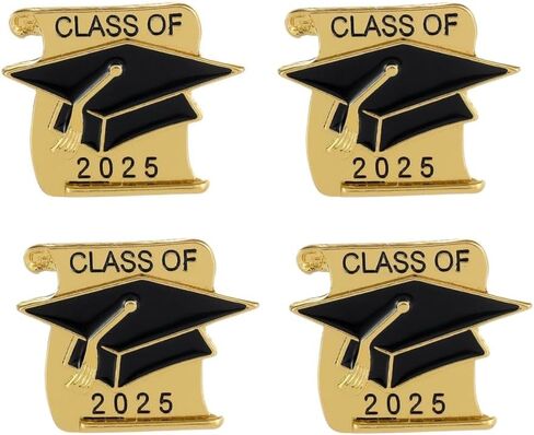 2025 Graduation Brooch Pin Graduation Cap Enamel Badges Class of 2025 Graduation Pins Last Day of School Teacher Students Graduation Gifts in Saudi Arabia