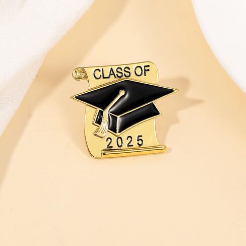 2025 Graduation Brooch Pin Graduation Cap Enamel Badges Class of 2025 Graduation Pins Last Day of School Teacher Students Graduation Gifts in Saudi Arabia