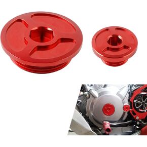 Red Crankcase Cover Cap Bolt Plug Kit Compatible with Honda XR650L 1993-2022 CRF1000L 16-19 CRF450X 05-17 CRF450R 02-16 CRF250R 10-17 CRF250L M 12-19 CRF230F 2003-19,See fitment