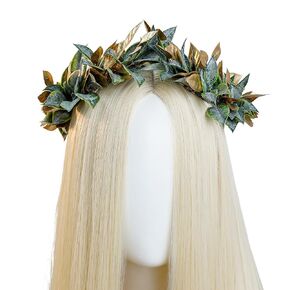 MOSTORY Woodland Greek Laurel Crown - Roman Leaf Crown for Greek Goddess Costume Adult, Forest Laurel Hairband for LARP Toga Accessories Women Renaissance Photo Shoot