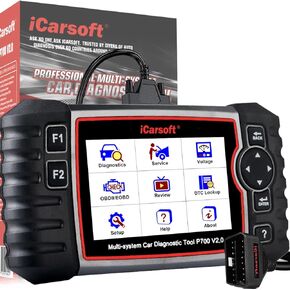 ماسح ضوئي تشخيصي تلقائي من iCarsoft P700 V2.0 لبورشه مع مسح تشخيص المحرك/ناقل الحركة/ABS/الوسادة الهوائية، قارئ رمز Obd2 مع إعادة ضبط الزيت EPB ETC+مستشعر البطارية/O2/اختبار EVAP-2024 الأحدث