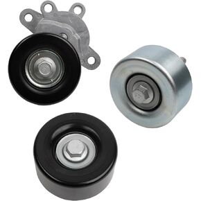 Dasbecan 39155 Drive Belt Tensioner +36356 Idler Pulley Compatible with Nissan Maxima Murano 2007-2014 (3.5L V6 Only)