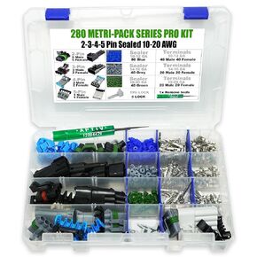 2 pack ، 30AMP (5-pin) metri-pack packtproof Connector and Seals 10-12 AWG