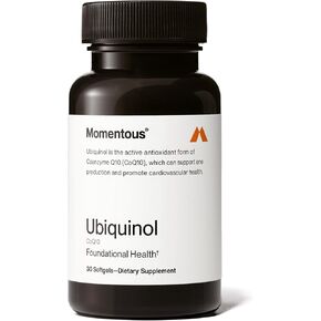 ubiquinol بشكل أوبيكينول - 42 جرام قائم على مصنع COQ10 Softgel ملحق للدعم الصحي التأسيسي - NSF معتمد ، خالي من الكائنات المعدلة وراثيا ، خالية من الغلوتين ، 30 حصص