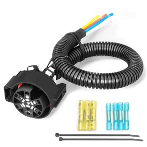 Replacement USCAR 7 Pin Connector for Truck Side, OEM Style Trailer Wiring Harness Kit for Vehicle End, Universal 7 Way Towing Socket Connectors for Ford GM Chevy Silverado GMC Sierra Dodge Ram