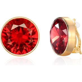 Emerald Green Earrings - Gold & Emerald Button Earrings for Trendy Women's Gifts in Kuwait