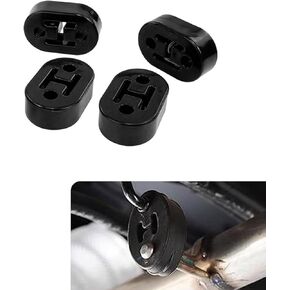 4 PCS قوس أنابيب عادم Car ، فطرة ، رفيع العادم ثنائي الفتحة عالي الحفر ، خصيص ضوضاء الخزان ، إكسسوارات السفر الإضافية ، متوافقة مع معظم طرز السيارات (أسود)