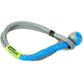 Bubba Rope Gatorjaw Soft Shackle (125000 رطل القوة الكسر Mega الأصفر والأزرق)