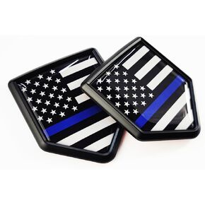 Newperlite Thin Blue Line American Flag Decal Sticker Emblem USA USA FLACK SPLAY DERICATION TRANDRAY TRAFTION Offervied Offern