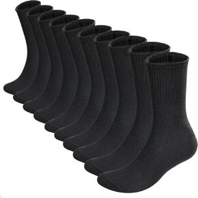 10 Pairs Womens Crew Socks Casual Athletic Gym LightWeight Thin Cotton Socks