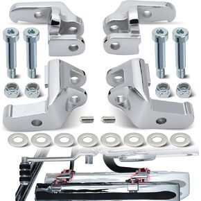 BRACK FORKOBOAR RELOCITION BRACKETS DEGINCE FOR 1997-2016 HARLEY SHOE TOURING Street Glide Electra Glide Road Road Road Kingmodels ، Chrome