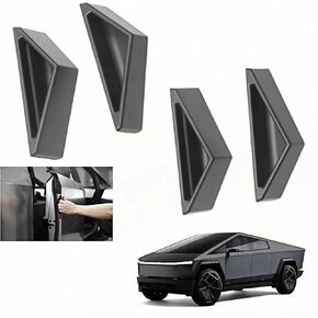 Cybertruck Door Handle Anti-Fingerprint for Tesla Cybertruck Accessories 2025 2024, Interior Accessories Tesla Door Handles Labor Saving, Skin Friendly(4PCS,Black)