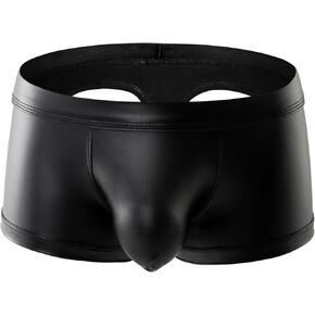 Men String Thong Exotic Men's Underwear Thongs and G-strings Sexy Leather Mens Thong Underwear with Bulge Pouch