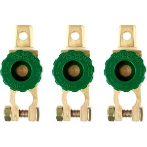 3Pcs Top Post Battery Disconnect Switch, Quick Cut Off for Car Boat Truck