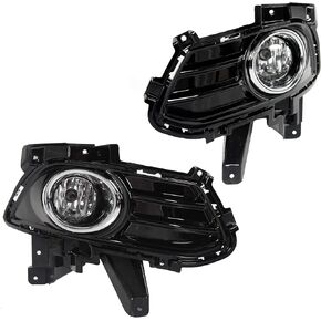 مصباح إكوتريك الأمامي لقيادة الضباب ضباب متوافق مع 2013-2016 Ford Fusion Fog LAMP مع المصابيح والمحيطات والأقواس اليسرى والأقواس اليمنى